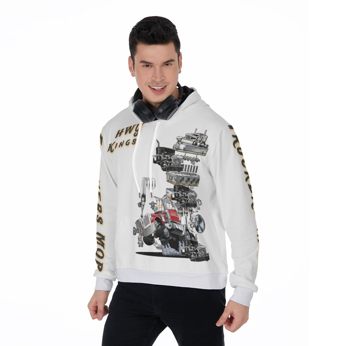 All-Over Print Men's Thicken Pullover Hoodie