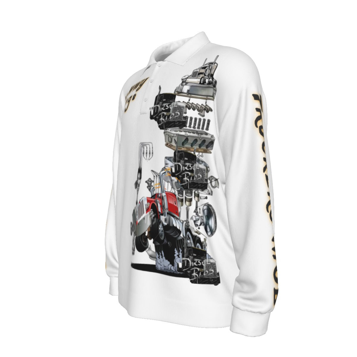 All-Over Print Unisex Lapel Collar Sweater