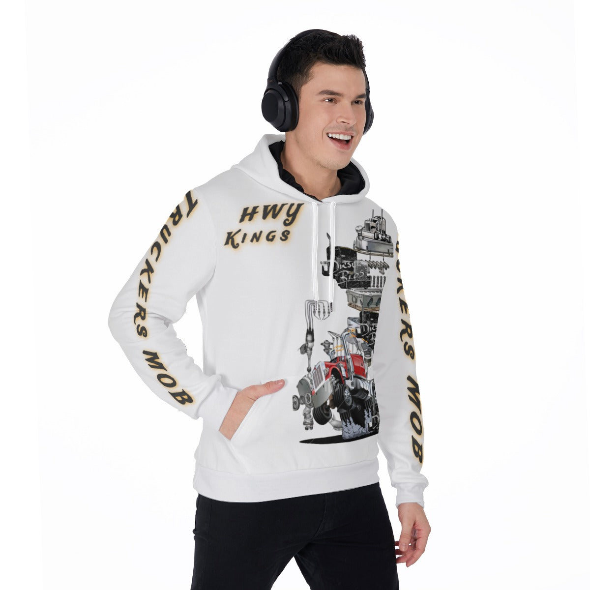 All-Over Print Men's Thicken Pullover Hoodie