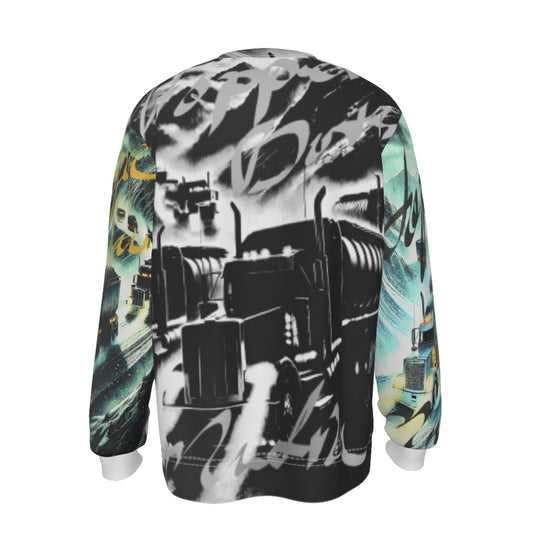 All-Over Print Men's Heavy Fleece Sweatshirt, Hopper Bottom Mafia